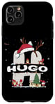 Coque pour iPhone 11 Pro Max Chemise de Noël Hugo avec nom Hugo pour Noël amusant