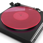 Turntable Mat Record Platter Slipmat: Acrylic Record Player Platter Vinyl Slipmat for Turntables Antistatic Tighter & Defined Bass, Pink