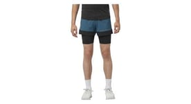 Short 2 en 1 salomon cross bleu noir homme