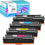 207A Cartouche De Toner( Avec Puce) Compatible Pour Hp 207A 207X Pour Hp Color Laserjet Pro Mfp M283Fdw M283Fdn M282Nw M255Dw M255Nw W2210A W2211A W2212A W2213A - Noir Cyan Jaune M[DYJ074445]