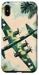 Coque pour iPhone XS Max Bombardier B-17G Green Pop Art Tropical B-17 Flying Fortress de la Seconde Guerre mondiale