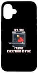 Coque pour iPhone 16 Plus Action de grâce, jeu de mots, amusant, four à dinde, humour It's Fine I'm Fine