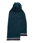 Ted Baker Mens Scarf Cotton Twill - Teal Blue - Brandis - RRP £49