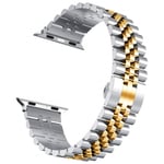 Rostfritt stål armband Apple Watch 41mm Series 7 silver/guld