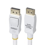 StarTech.com .com 10ft White VESA Certified DisplayPort 1.2 Cable with