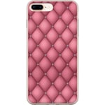 Apple iPhone 8 Plus Gennemsigtigt Telefoncover Exklusivt Rosa Mönster