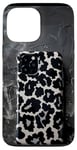 Coque pour iPhone 13 Pro Max Accessoire de téléphone motif guépard imprimé léopard noir pour