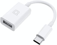 nonda Adaptateur USB C vers USB, Adaptateur USB-C vers USB 3.0,Adaptateur USB Type-C vers USB,Adaptateur Thunderbolt 3 vers USB Femelle OTG pour MacBook Pro2019,MacBook Air 2020,iPad Pro 2020(Blanc)