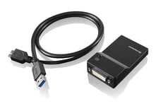 Lenovo USB 3.0 to DVI/VGA Monitor Adapter - ekstern videoadapter