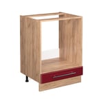 Meuble pour four Fame-Line, Rouge bordeaux Haute brillance, 60 cm sans plan de travail Vicco