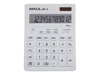 Maul MXL 12 - Calculatrice de bureau - 12 chiffres - panneau solaire, pile - blanc