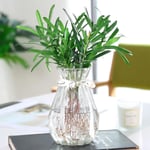 TSKDKIT Clear Glass Vase Decoration Flowers Glass Bottle Thicken Vase with Ribb