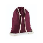 Westford Mill Cotton Gymsack - ryggsäck - Burgundy - One Size