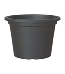 Artevasi Venezia Cilindro Pot de Fleurs,Dark Colour,Anthracite,Mat Recycled Plastic Pot de Fleurs 30cm