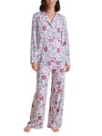 CALIDA Women's Spring Flower Dreams Pajama Set, Red Violet, 40-42