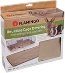 Flamingo Tapis de Cage Lavable pour rongeurs Riley Taupe - 100x55x0,4cm - Absorbe Rapidement l'urine - sans poussière, idéal pour Les Animaux et Les maîtres allergiques