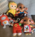 Bing Character Plush Bundle - All New W Tags - Sula Nicky Hoppity Cocomelon Lot