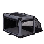 Transportabelt hundehus Pet Home - Str. L: B61 x D91 x H 58 cm - grå