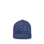 Boss Mens Accessories Cotton-Twill Fiver-Panel Cap in Dark Blue - One Size