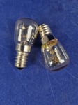 Microwave oven bulbs 240 Volts 25 watts E14 SES  lamp pack of 2