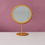 YFFSBBGSDK Miroir de Maquillage de Style européen Rond en Fer forgé Miroir de Bureau Simple Face Simple Portable Fille Banc Coiffeuse Miroir