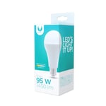 LED-lampe E27, A65, 15W, 230V, 3000K, varm hvid