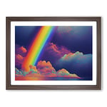 Clouds On The Rainbow H1022 Framed Print for Living Room Bedroom Home Office Décor, Wall Art Picture Ready to Hang, Walnut A3 Frame (46 x 34 cm)