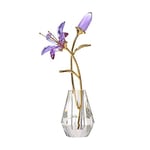 LONGWIN Crystal Artifical Tiger Lily Flowers with Crystal Vase - Purple Crystal Collectible Figurines Decorative Blooming Lily Flower for Home,Wedding - Gift Idea for Mothers Day, Valentine's Day