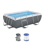 Bestway Steel Pro Max Kit Piscine Hors Sol - 282 cm x 196 cm x 84 cm - Gris