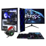 PC Gamer complet Nitropc Pack Silver Plus - Intel i5-12400F, RTX 3050 6Go, RAM 16Go, M.2 1To, Win11, WiFi - Écran 24 FullHD et accessoires