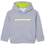 Sweat-shirt enfant Lacoste  SWEATSHIRT À CAPUCHE ENFANT  GRIS AVEC MARQUAGE CONTR