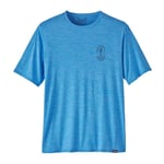 Patagonia Mens Cap Cool Daily Graphic Shirt- Lands (Blå (CLN CLMB BLOOM:VESSELBLUE XDYE) Large)