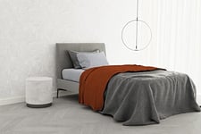 Italian Bed Linen B-CL-TC-1P-08-terra Parure de lit 100% Coton Trendy Chic, Simple, Sol