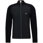 Manteau BOSS  Veste bi-matière  noire en laine