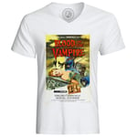 T-Shirt Homme Vieille Affiche Anglaise De Film Blood Of The Vampire Rétro Poster Cinéma Vintage