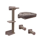 Mur d'escalade pour chats Kerbl monte alpi - 8 pieces - Gris - Tour d'escalade