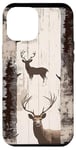 Coque pour iPhone 12 Pro Max Blanc moderne rayé Ozark Timber Deer Camo Classic Hunting