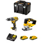 Kit DWK202 (DCD796 DCS334 2 x 2,0 Ah DCB107 tstak vi) - Dewalt