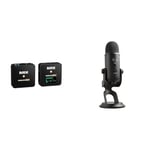 RØDE Wireless GO II Single Ultra-compact Dual-channel Wireless Microphone System & Logitech Blue Yeti USB Microphone for PC, Mac, Gaming, Recording, Streaming, Podcasting, Studio