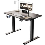 Devoko Bureau Assis Debout Électrique 100 x 60cm, Bureau Réglable en Hauteur de 71 cm à 119 cm avec 2 Hauteurs Mémorisables pour Bureau(Noir, 100cm)