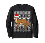 Ugly Xmas Lighting Santa Hat Coyote Christmas Long Sleeve T-Shirt