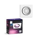 Philips Hue White & Color Ambiance Ambiance Centura downlights inclinés 1 pack, plafonniers à intensité variable, contrôle intelligent de la lumière via la voix et l'application.