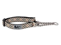 RC Pet Products 3/4-Inch Training Martingale Dog Collar, 9 to 14-Inch, Medium, Tan Tartan