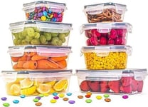 Plastic Food Containers with Lids | Airtight Silicone Food Storage 8Pcs - Nuovva