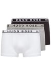 BOSS Mens Trunk 3P CO/EL Three-Pack of Stretch-Cotton Trunks with Logo waistbands