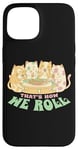 Coque pour iPhone 15 Chats amateurs de sushis kawaii drôle That's How We Roll Pastel