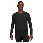 Nike M NK DF UV Miler Top LS Sweatshirt Mens, Black/Reflective Silv, 2XL