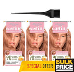 L'Oreal Casting Natural Gloss 823 Latte Light Blonde Hair Color 3-Pack