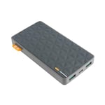 Xtorm 20W Fuel Series Powerbank - 10000mAh - Grey, Chargement Rapide, 3 Ports, Compatible avec Smartphone et Tablette