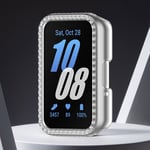 PC Diamond Inlaid Case Watch Half Cover Case for Samsung Galaxy Fit 3 SM-R390